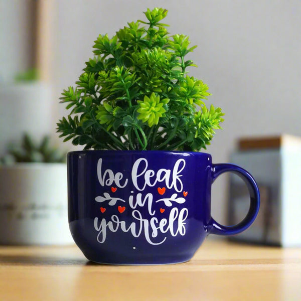 Beleaf  in Yourself | Ceramic Wall Planter | Table Accessory | Personalised Gift | Home Decor